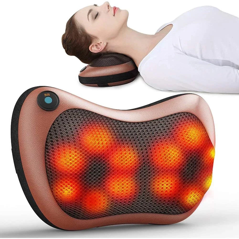 Massageador Almofada, Shiatsu, Rotativa com Infravermelho para Massagem dos Pés, Lombar e Pescoço