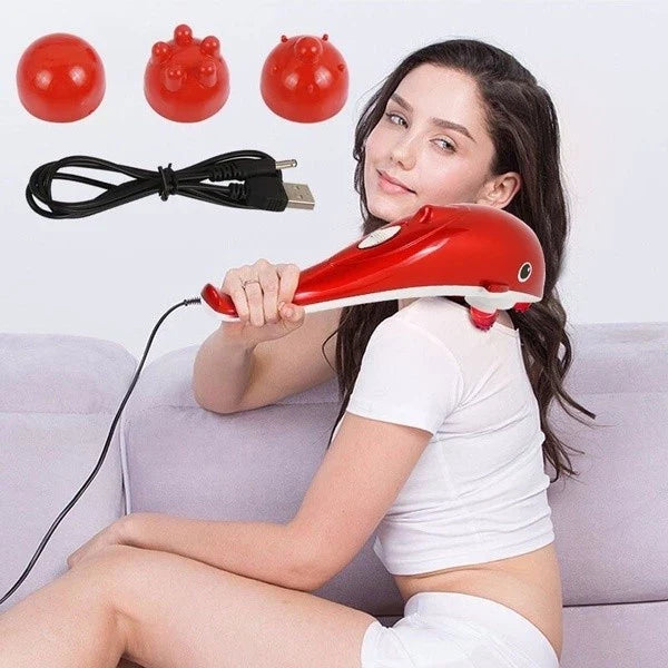 Massageador Elétrico Golfinho para Dores Muscular Corporal, dos Pés e Coluna - 110v