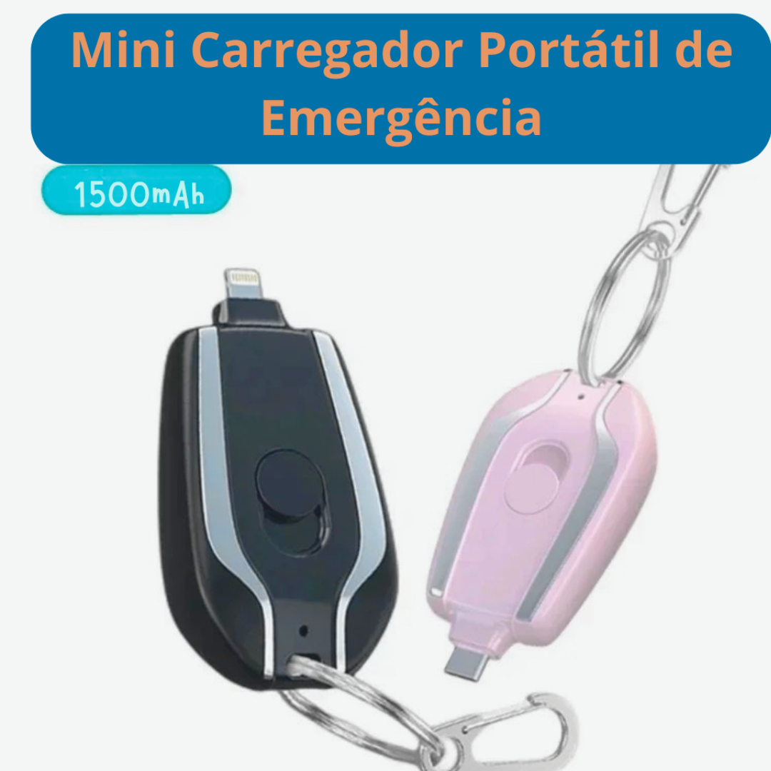 Carregador de Celular Portatil Estilo Chaveiro - para Android e Iphone