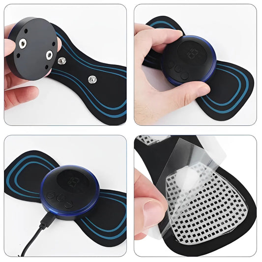 Mini Massageador Eletrico Portatil - EMS - Alivia Dores no Corpo.