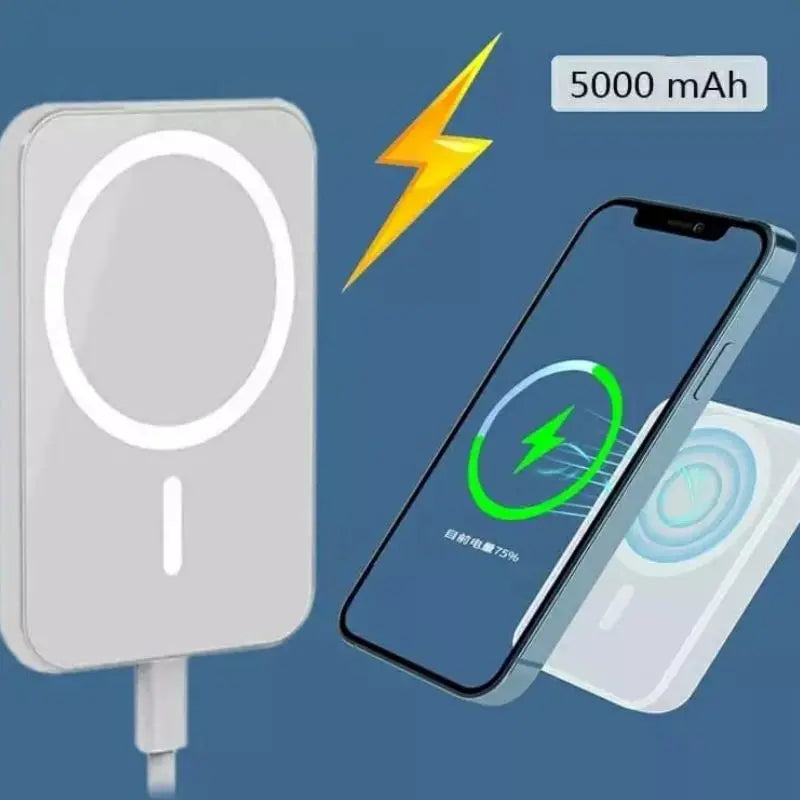 Carregador Portátil Por Indução Para IPhone IOS e Android