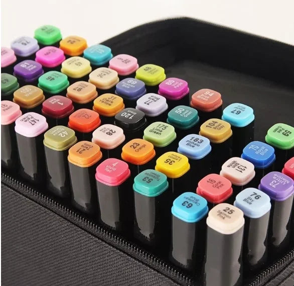 Kit de Canetas com 24 Cores para Pintar, Fazer Trabalhos Artísticos e para Estudantes Compor Seu Material Escolar