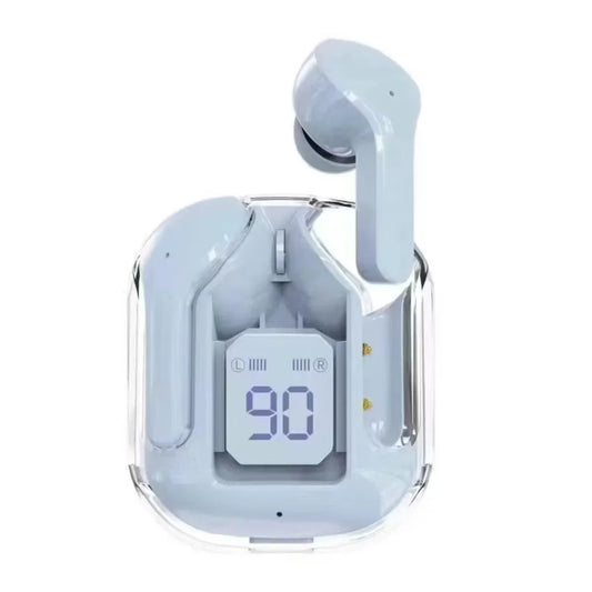 Fone de Ouvido, Hi Fi, Bluetooth, Transparente, TWS-V5