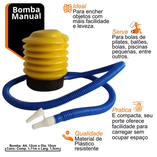 Bomba De Ar De Pé Para Bola De Pilates, Piscinas, Colchões Infláveis