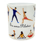 Caneca Branca-Exercícios: EU AMO PILATES
