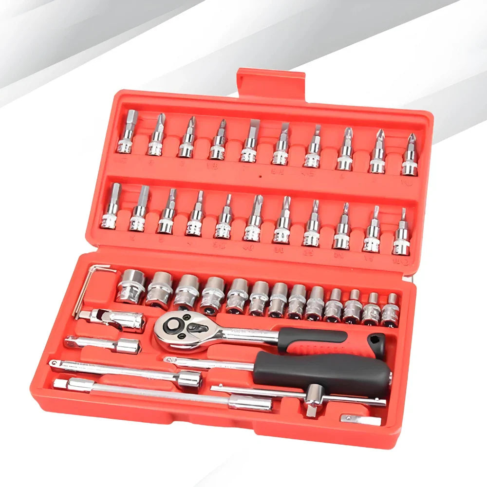 Kit De Ferramentas com 46 Peças para Manutenção e Reparo - Com Maleta Pratica e Organizada