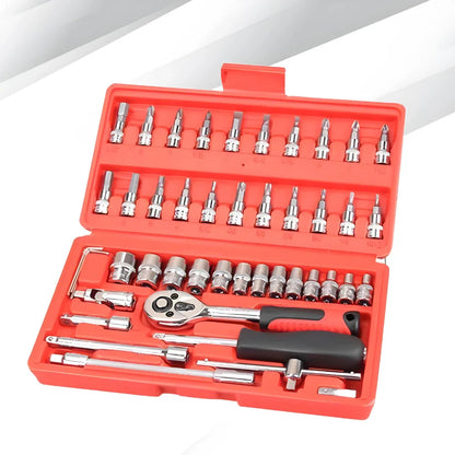 Kit De Ferramentas com 46 Peças para Manutenção e Reparo - Com Maleta Pratica e Organizada