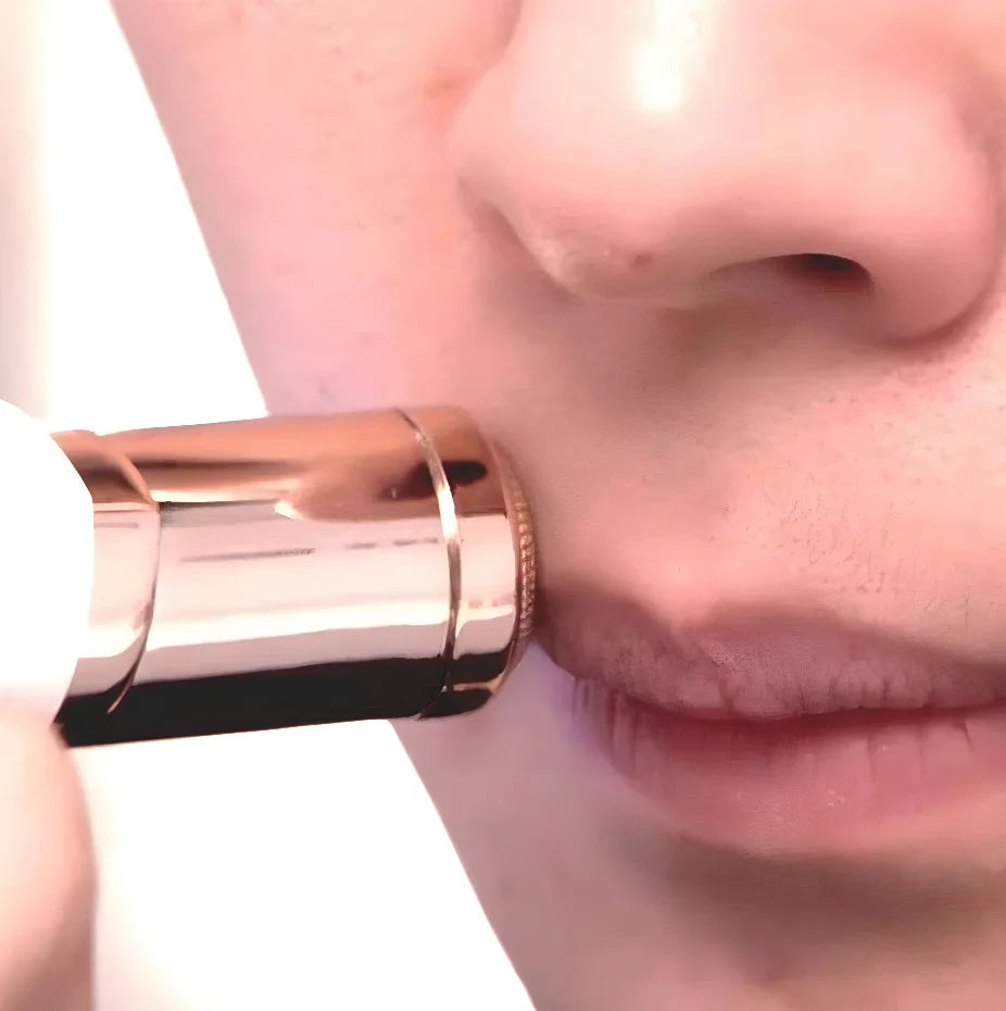 Depilador Elétrico Facial, Estilo Batom, Portátil para Toque Final - Recarregavel
