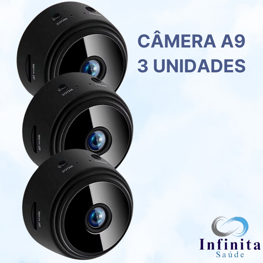 Kit de 3 Mini Câmeras WiFi, com Gravador De Vídeo 1080P.