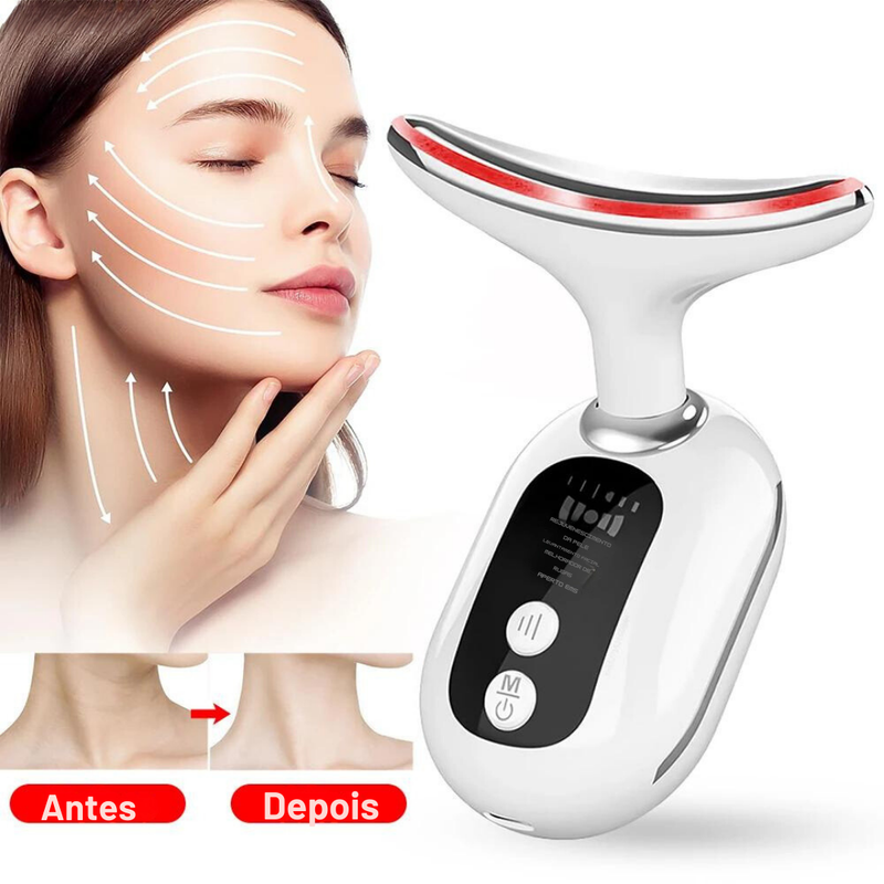 Massageador Facial com Fototerapia Anti-Rugas