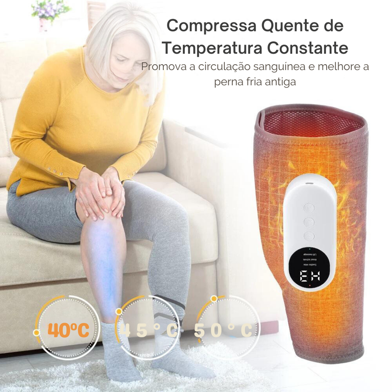 Massageador Elétrico Com Aquecimento Para Perna E Panturrilha