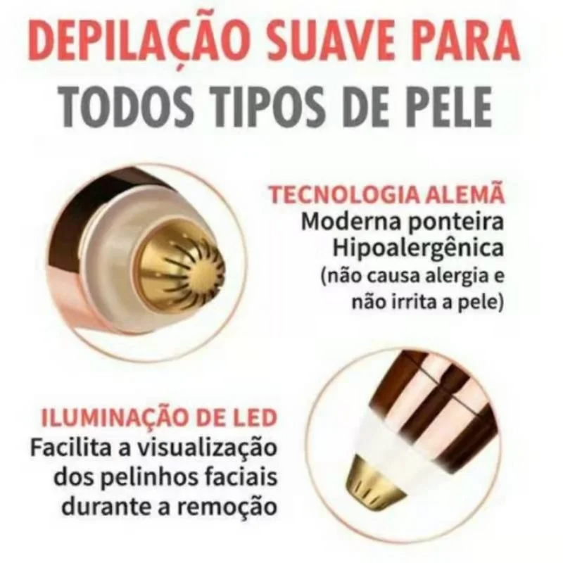 Caneta Depiladora para Pelos Faciais - Infinita Saúde