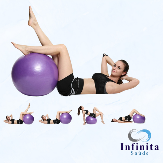 Bola de Pilates 45 cm Yoga Abdominal - Infinita Saúde