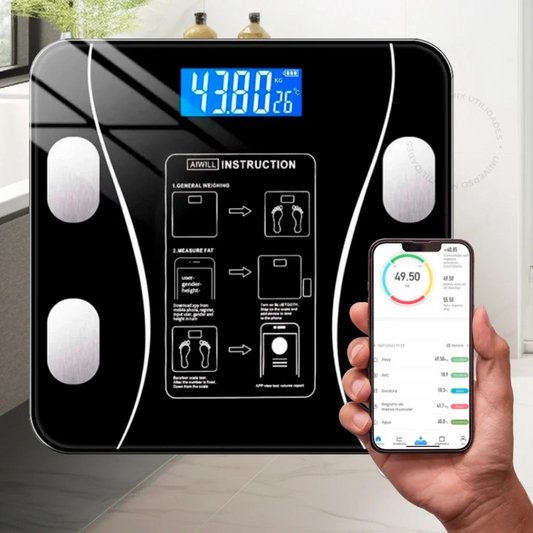 Balança Bioimpedancia, Digital com Bluetooth - Resultado Pelo Celular