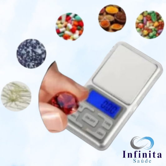 Mini Balança Digital de Bolso - Alta Precisão 01g Até 500g