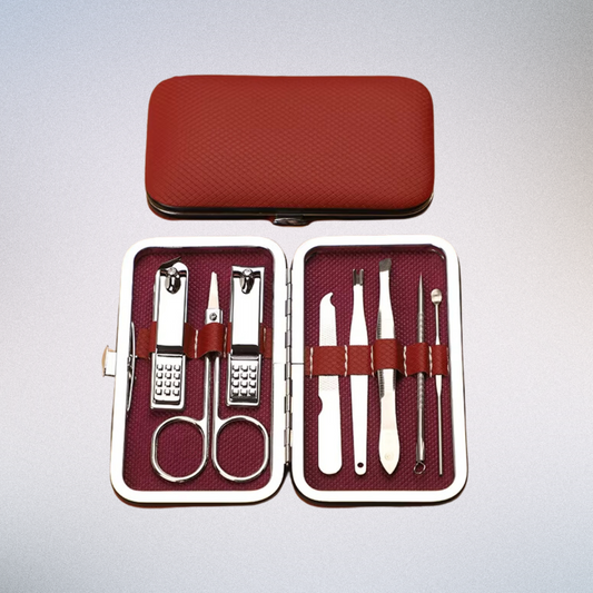 Kit de 8 Peças para Unhas em Aço Inoxidável - Ideal para Viagem