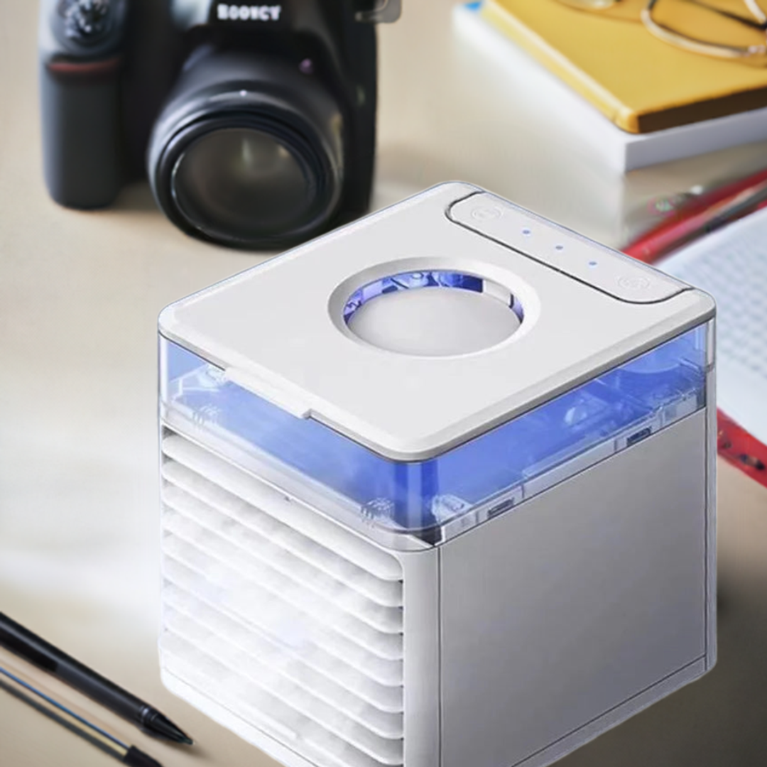 Mini Ar Condicionado para Casa, Escritorio e qualquer local e momento nos dias de calor.