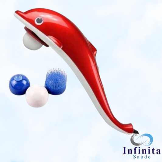Massageador Elétrico Golfinho para Dores Muscular Corporal, dos Pés e Coluna - 110v
