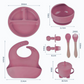 kit 8 Peças de Silicone para Alimentação de Bebês