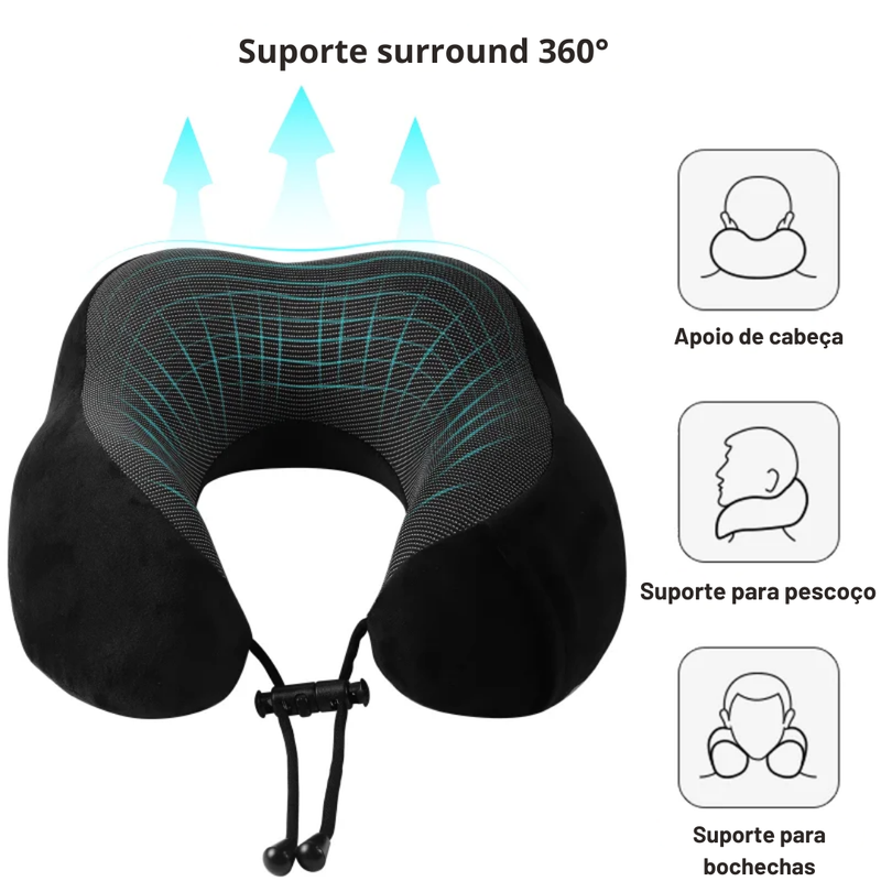 Travesseiro de Pescoço para Viagem Modelo Premium