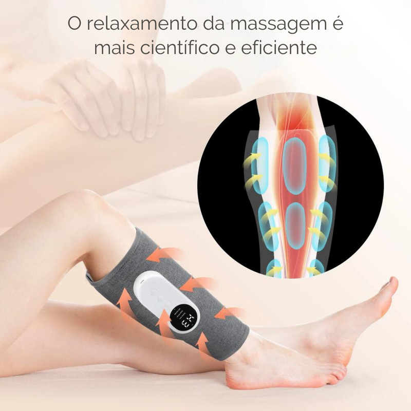 Massageador Elétrico Com Aquecimento Para Perna E Panturrilha