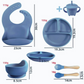 kit 8 Peças de Silicone para Alimentação de Bebês