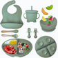 kit 8 Peças de Silicone para Alimentação de Bebês