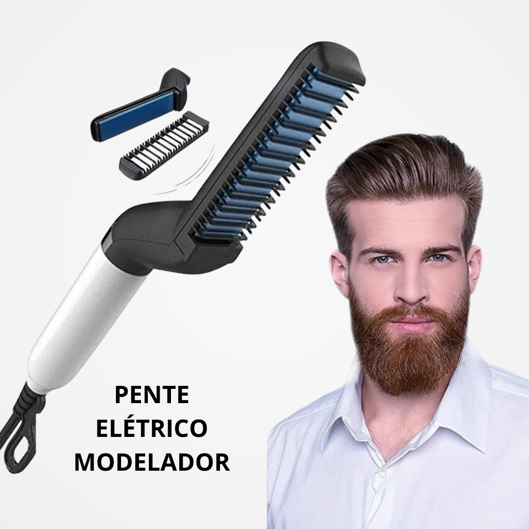 Pente Elétrico, Modelador, Alisador de Barba e Cabelo