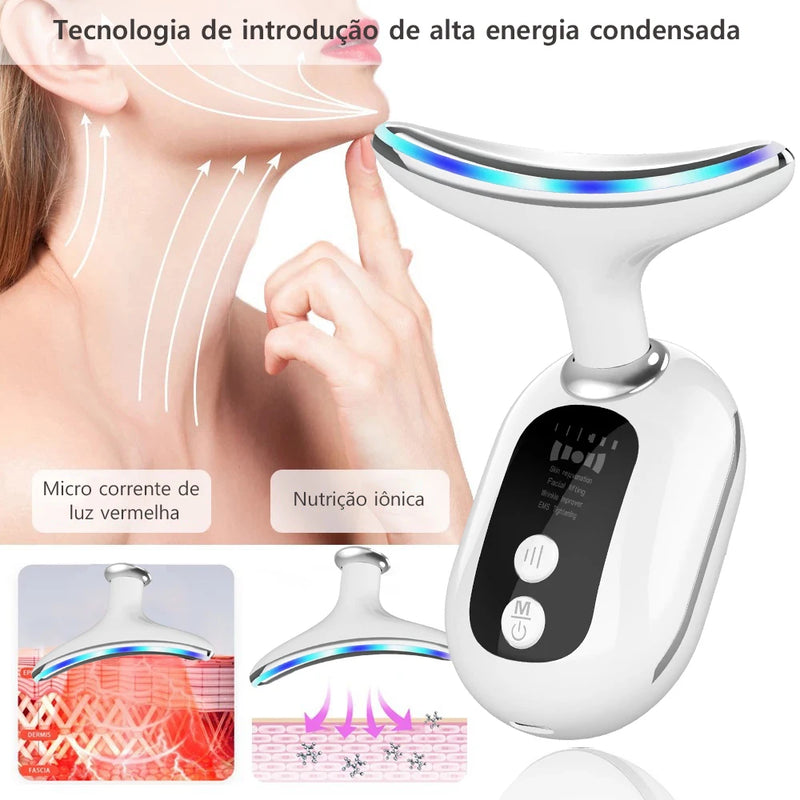 Massageador Facial com Fototerapia Anti-Rugas - Infinita Saúde