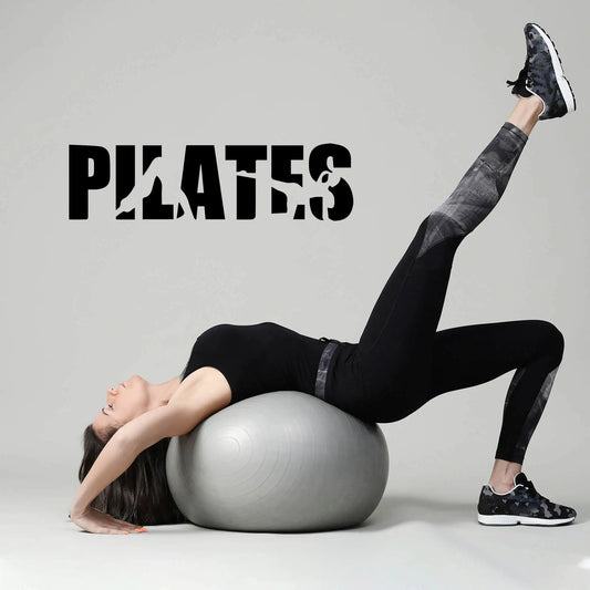 Adesivo de Parede Pilates Postura Silhuetas Fitness