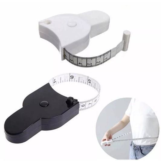 Fita Métrica de Medição Corporal 150cm Retrátil e Portátil para Academias, Fitness, Nutricionista e Esportistas