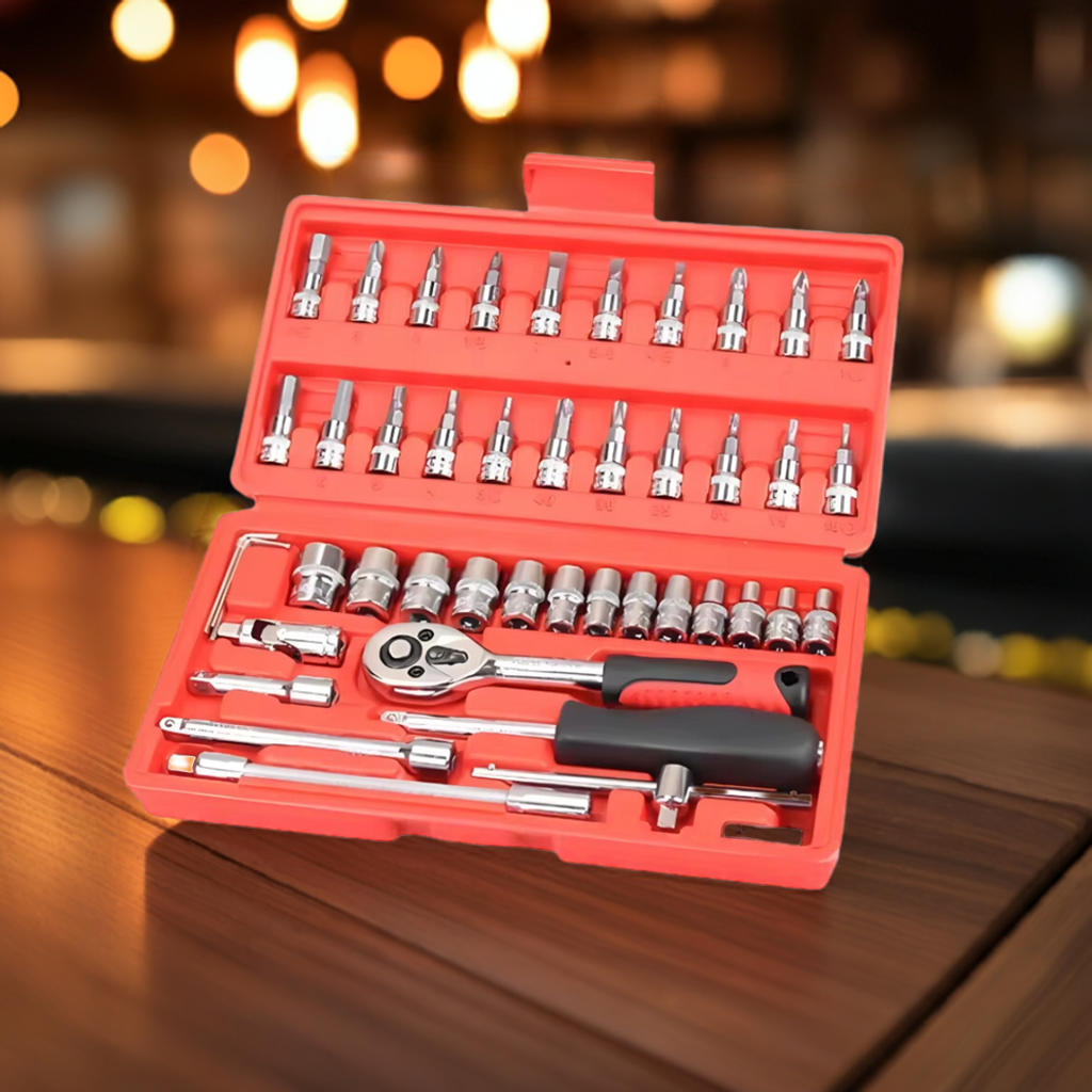 Kit De Ferramentas com 46 Peças para Manutenção e Reparo - Com Maleta Pratica e Organizada