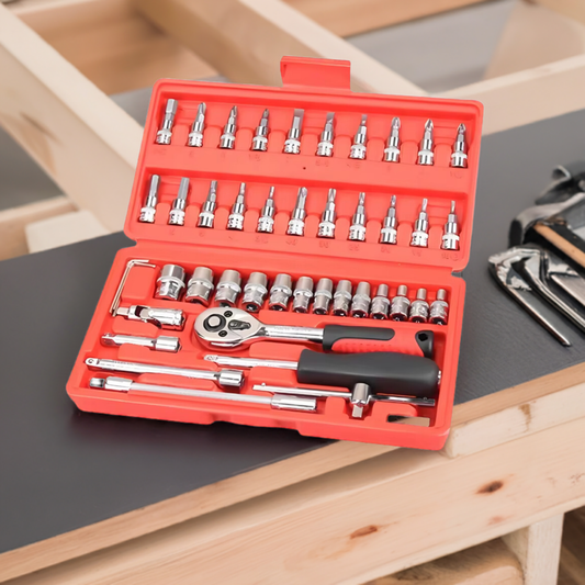 Kit De Ferramentas com 46 Peças para Manutenção e Reparo - Com Maleta Pratica e Organizada