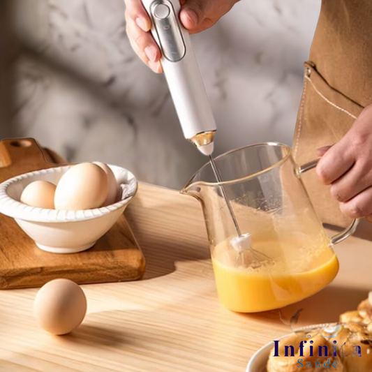 Misturador Elétrico para Bebidas: Whey, Leite, Café, Claras de Ovo.