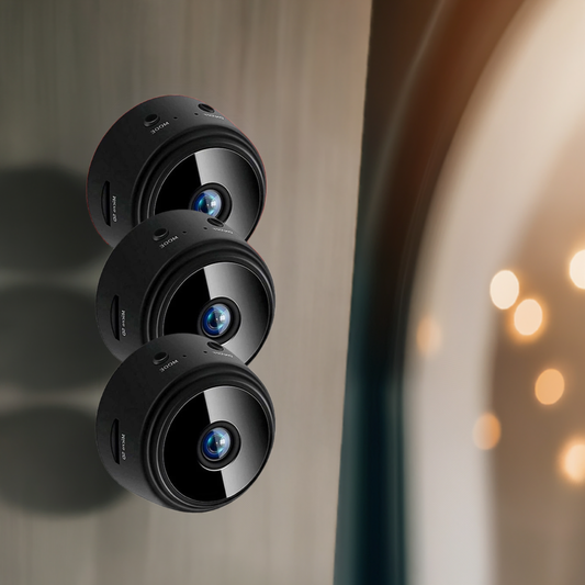 Kit de 3 Mini Câmeras WiFi, com Gravador De Vídeo 1080P.