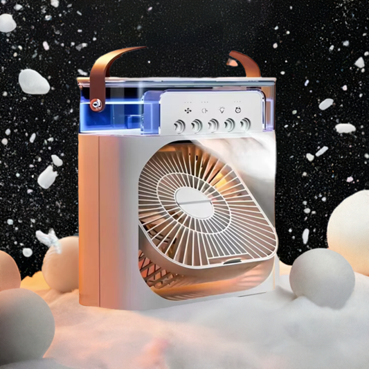 Ventilador, Umidificador de Ar - Portátil, Com Led e Reservatório de Água Embutido