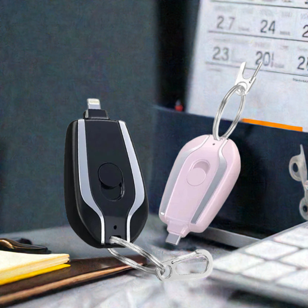 Carregador de Celular Portatil Estilo Chaveiro - para Android e Iphone