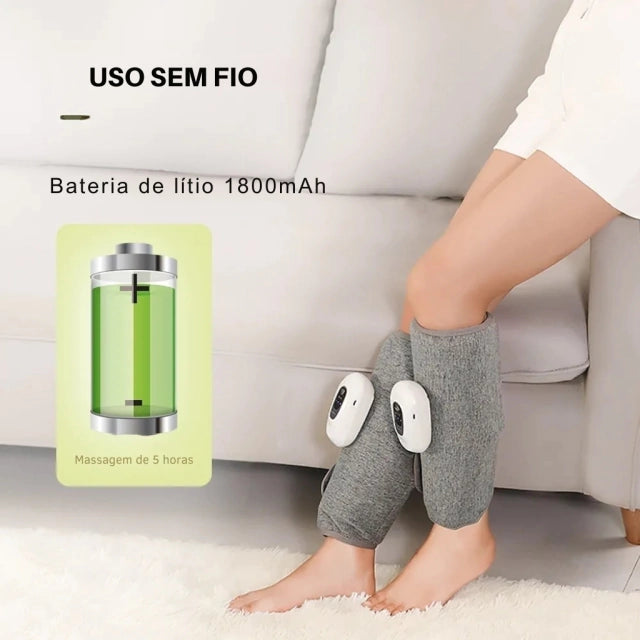 Massageador Elétrico Com Aquecimento Para Perna E Panturrilha