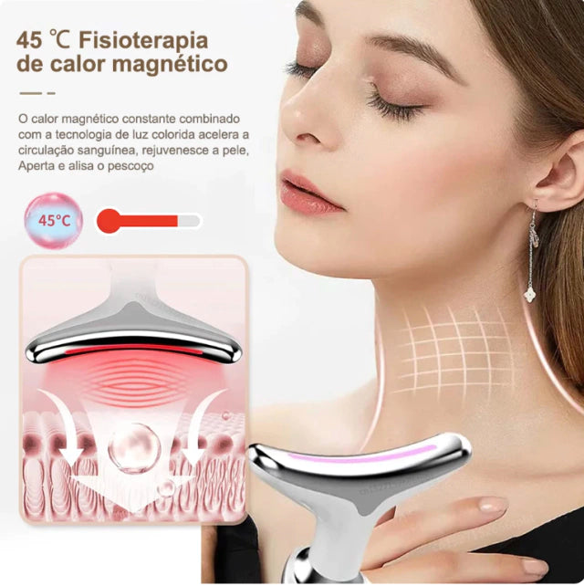 Massageador Facial com Fototerapia Anti-Rugas - Infinita Saúde