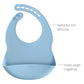 Babador de Silicone para Bebês com Bolso Pega Migalhas e Impermeável