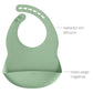 Babador de Silicone para Bebês com Bolso Pega Migalhas e Impermeável