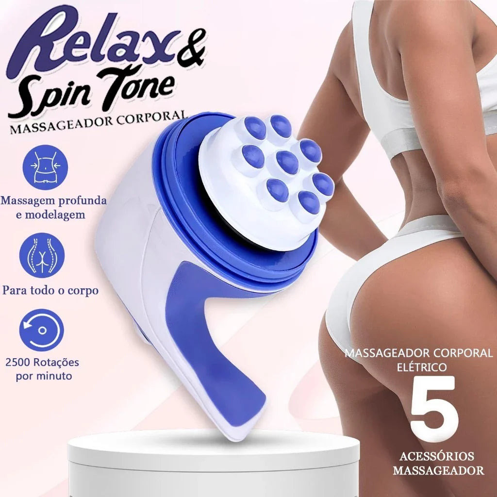 Massageador Spin Relax Tone Orbital para Drenagem Linfática Profissional